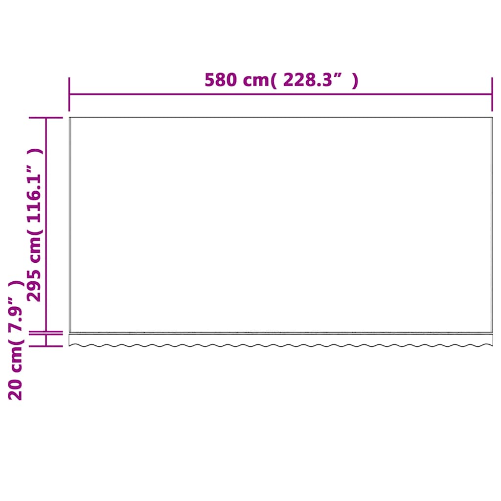 Markisenbespannung Mehrfarbig Gestreift 6x3 m