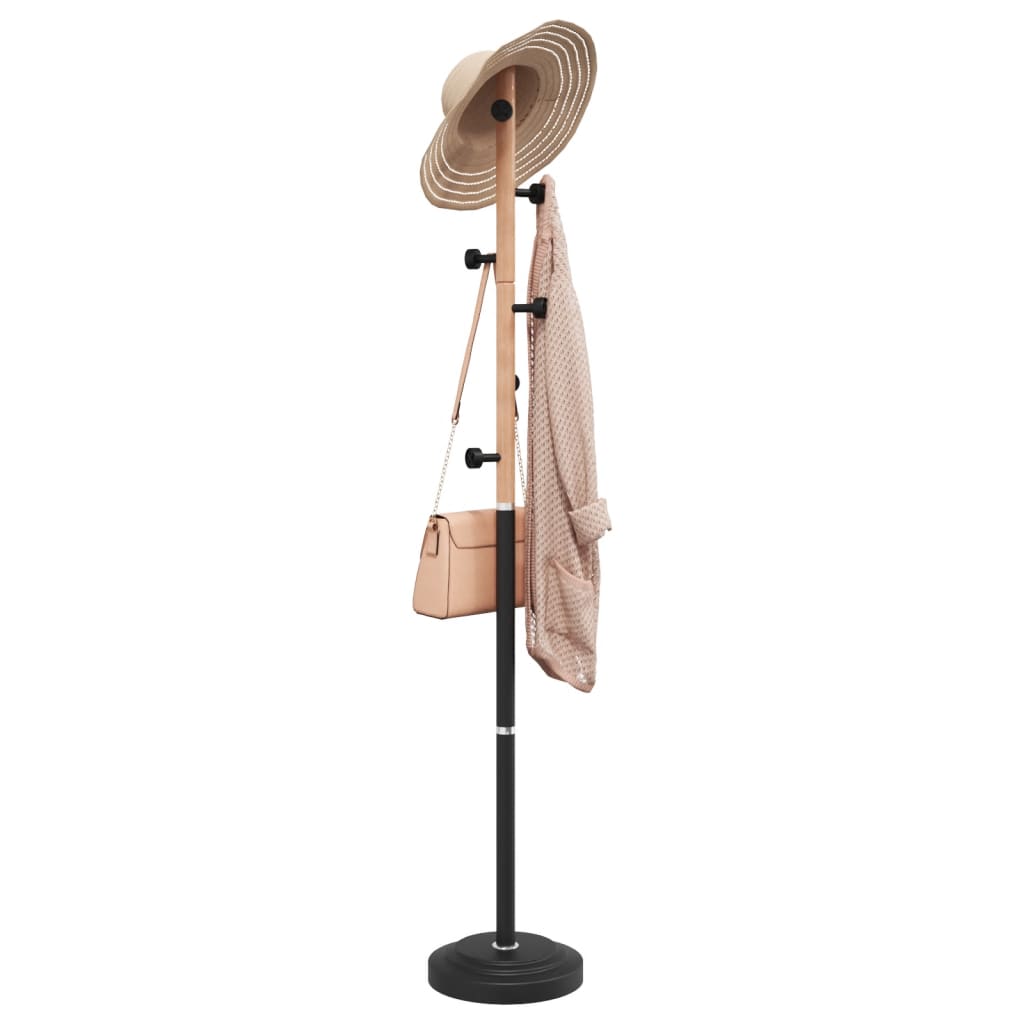 Portemanteau noir 177 cm Fer thermolaqué