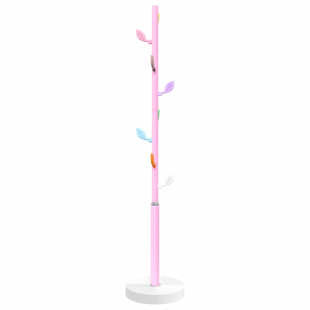 Porte-manteau rose 172 cm en fer thermolaqué