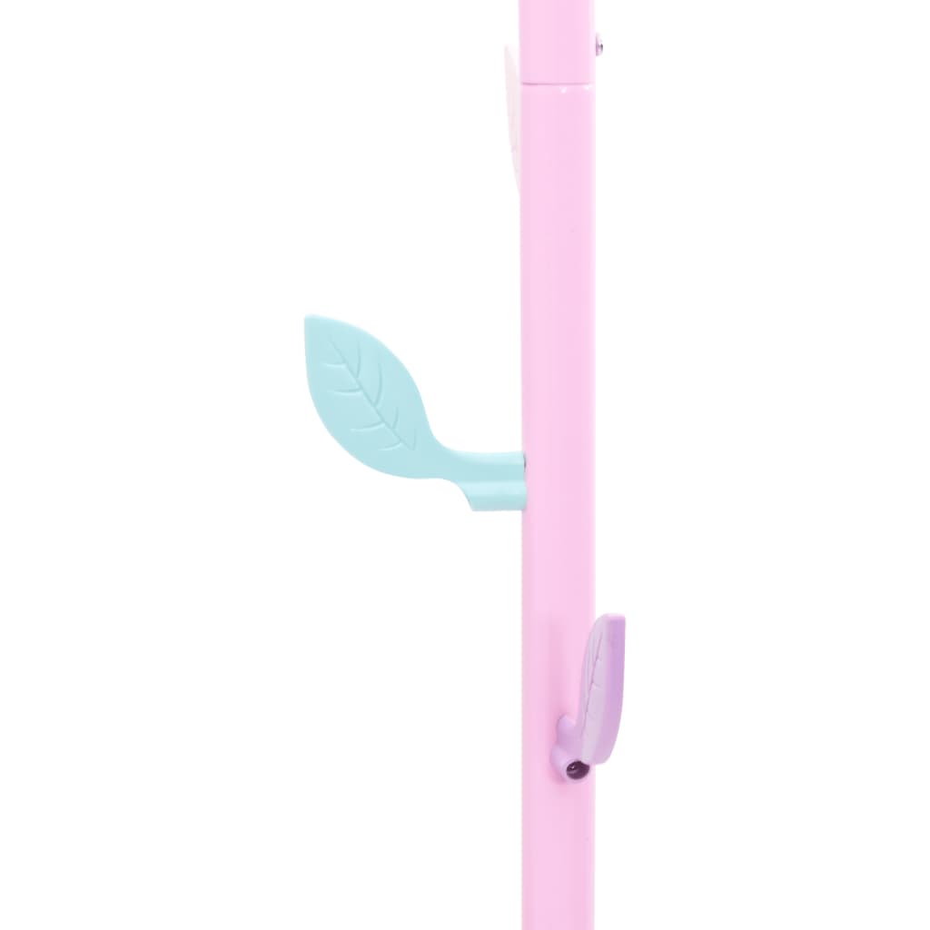 Porte-manteau rose 172 cm en fer thermolaqué