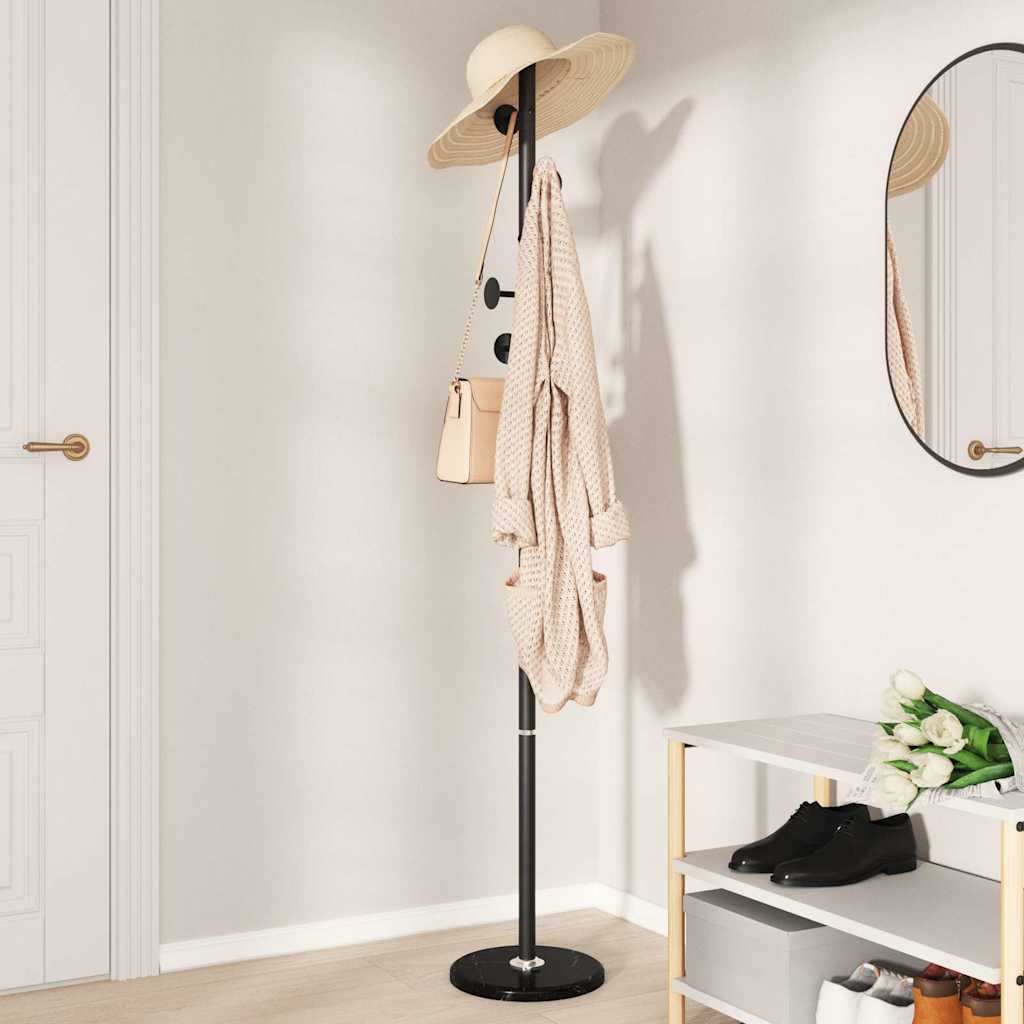 Portemanteau noir 176 cm en fer thermolaqué