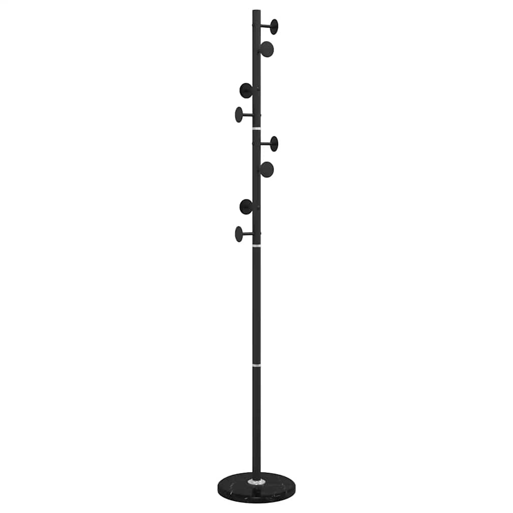 Portemanteau noir 176 cm en fer thermolaqué