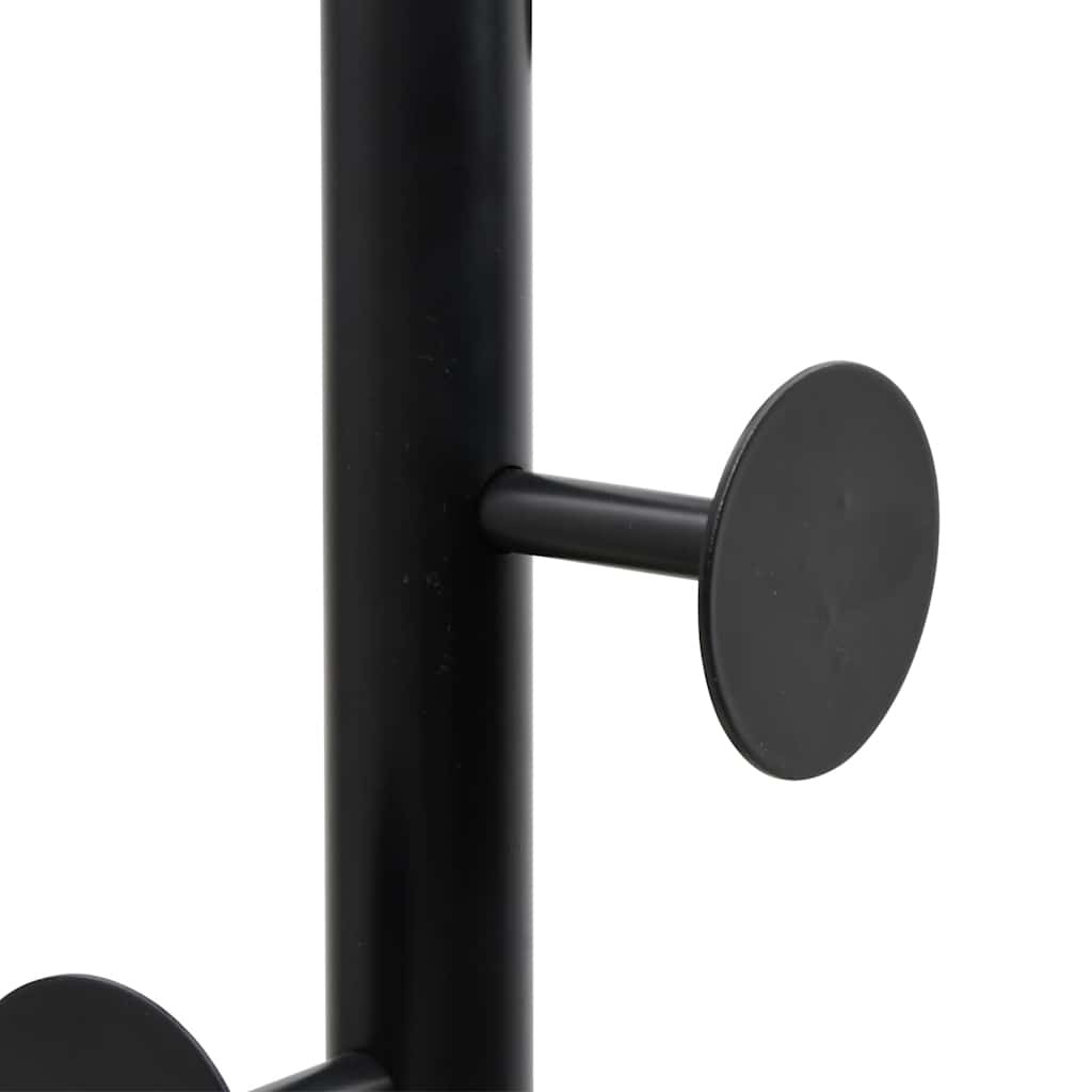 Portemanteau noir 176 cm en fer thermolaqué