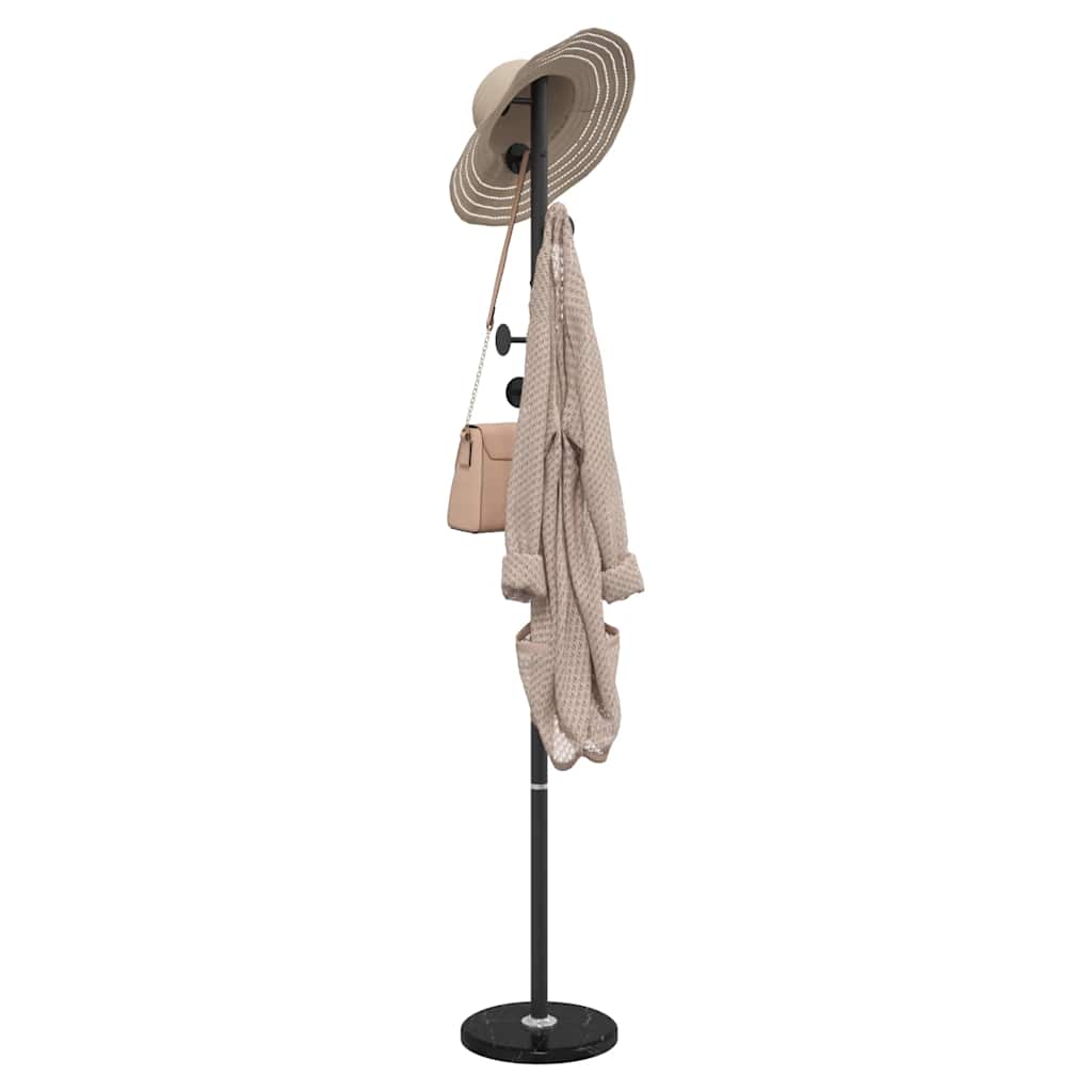 Portemanteau noir 176 cm en fer thermolaqué
