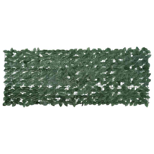 Balkon-Sichtschutz mit Dunkelgrünen Blättern 200x75 cm