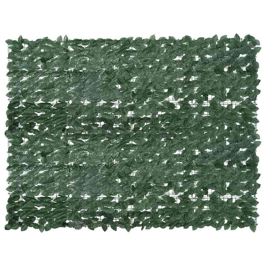 Balkon-Sichtschutz mit Dunkelgrünen Blättern 200x150 cm