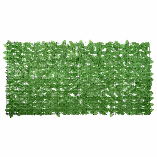 Balkon-Sichtschutz mit Grünen Blättern 200x100 cm