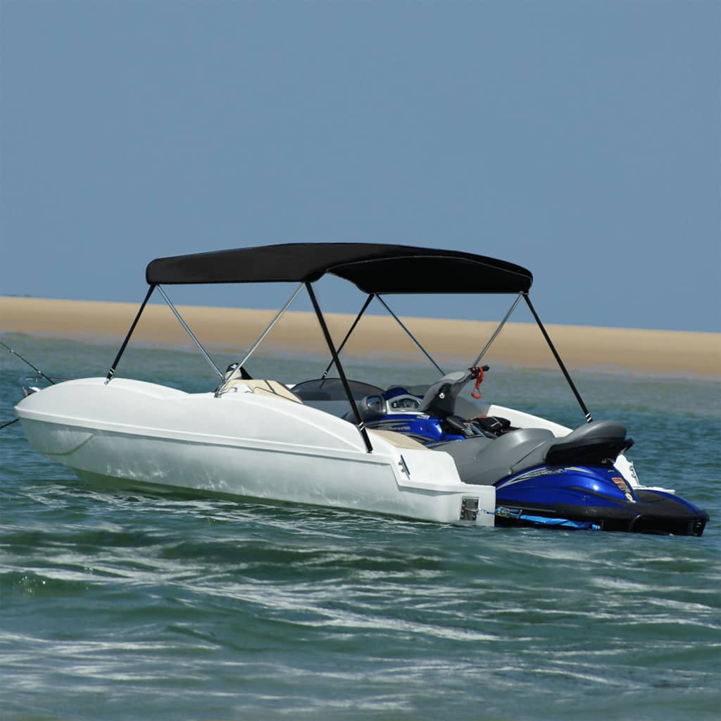 Bimini 2 arceaux noir 180x130x110 cm