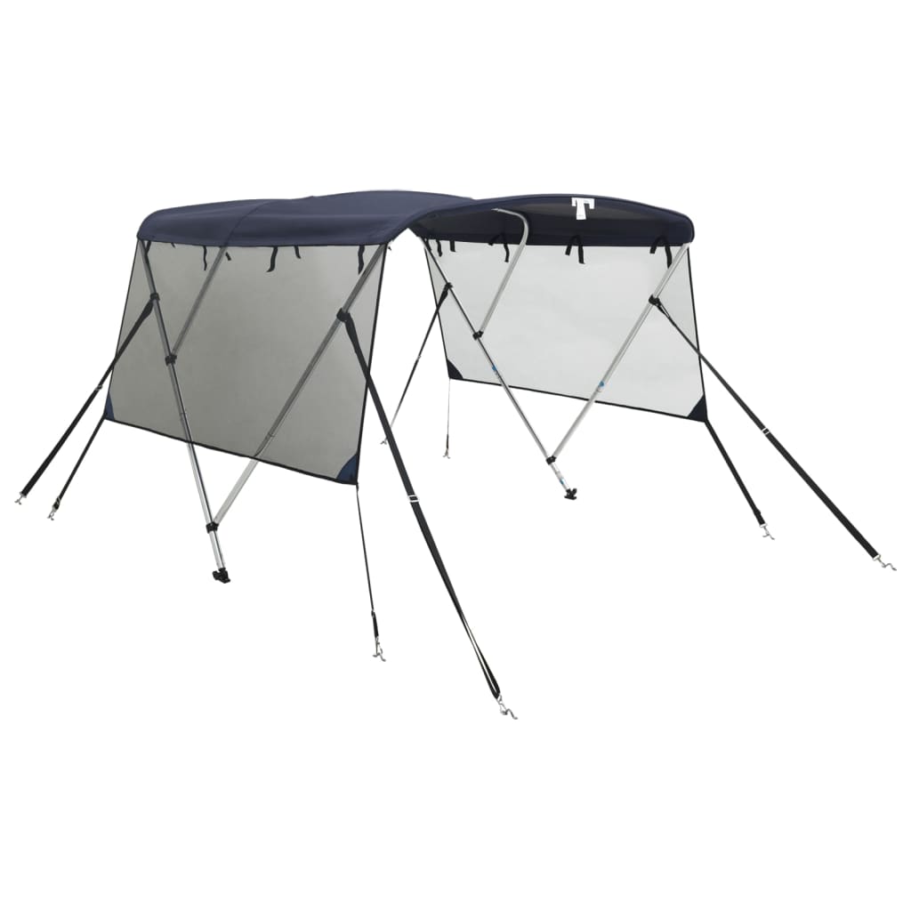 Bimini-top 3 arceaux avec côtés en maille 183x(154-167)x137 cm