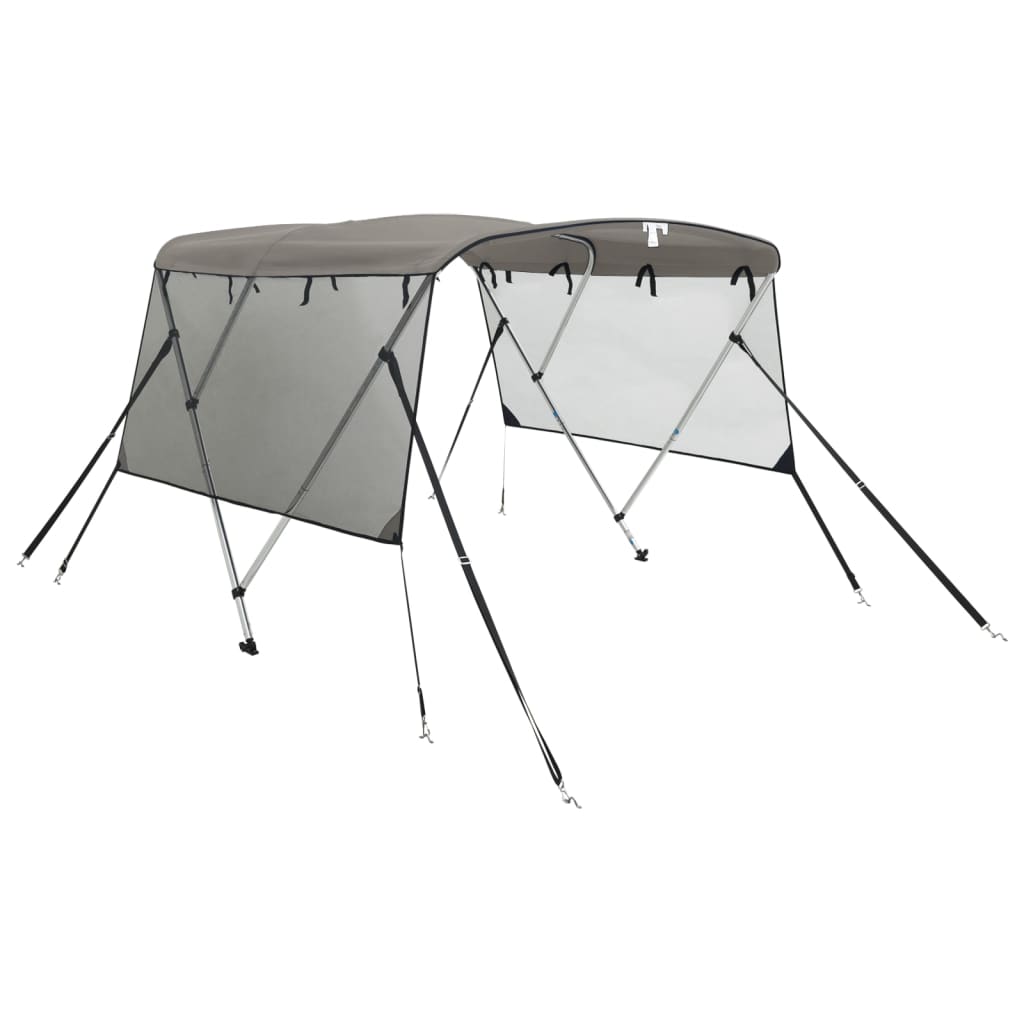 Bimini-top 3 arceaux avec parois latérales en maille 183x(170-182)x137 cm