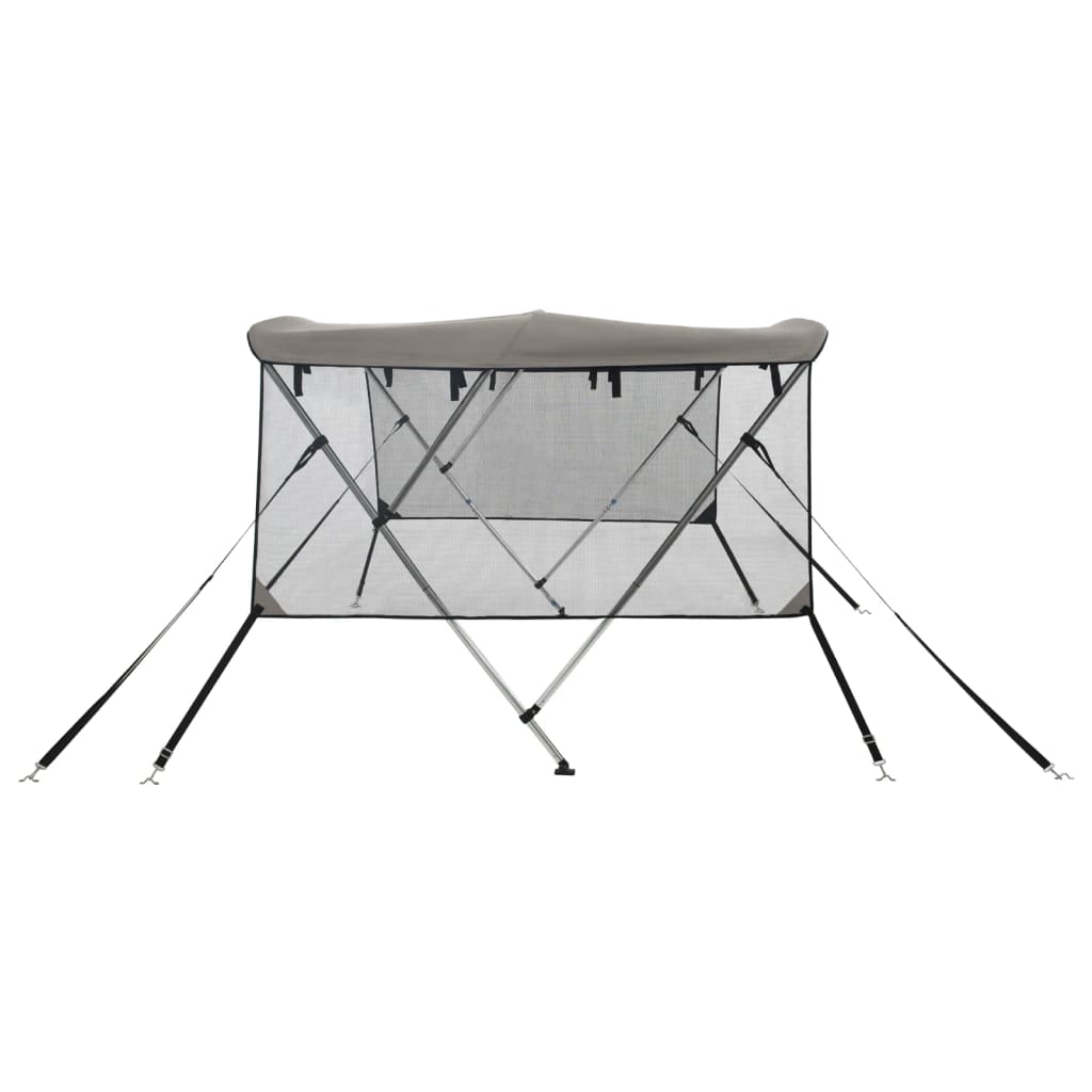 Bimini-top 3 arceaux avec parois latérales en maille 183x(170-182)x137 cm