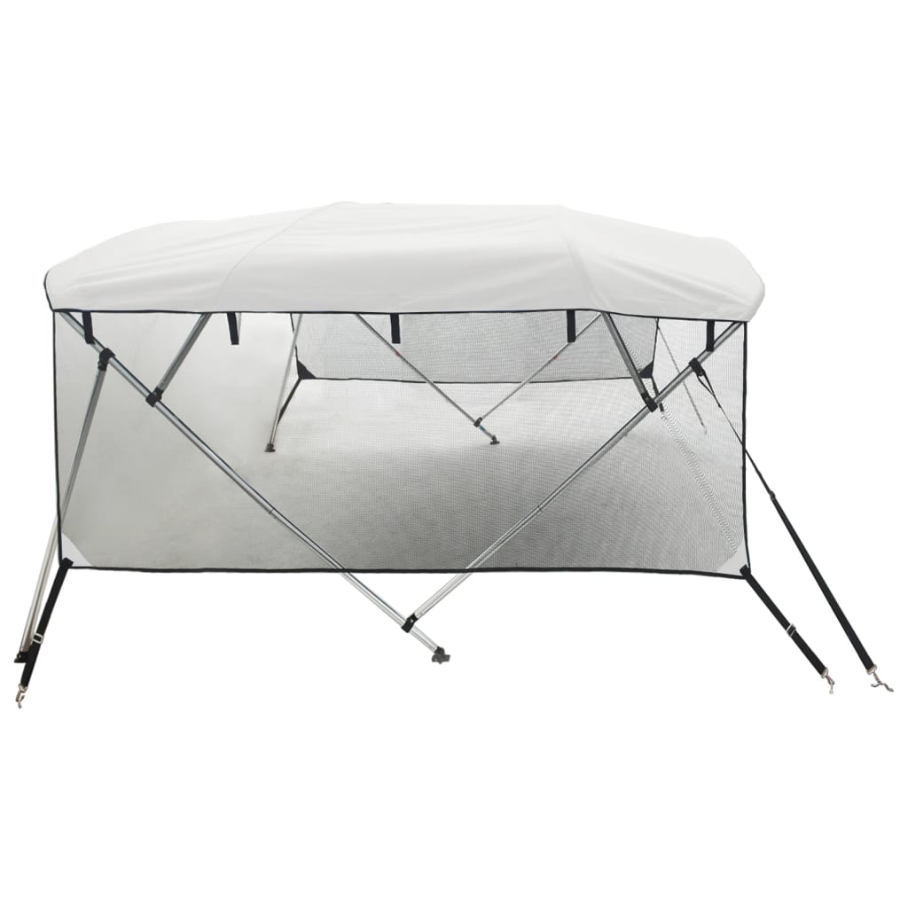 Bimini 4 arceaux avec parois latérales en maille 243x(200-213)x137 cm