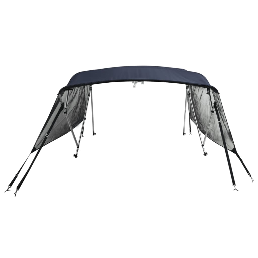 Bimini-top 4 arceaux avec parois latérales en maille 243x(170-182)x137 cm
