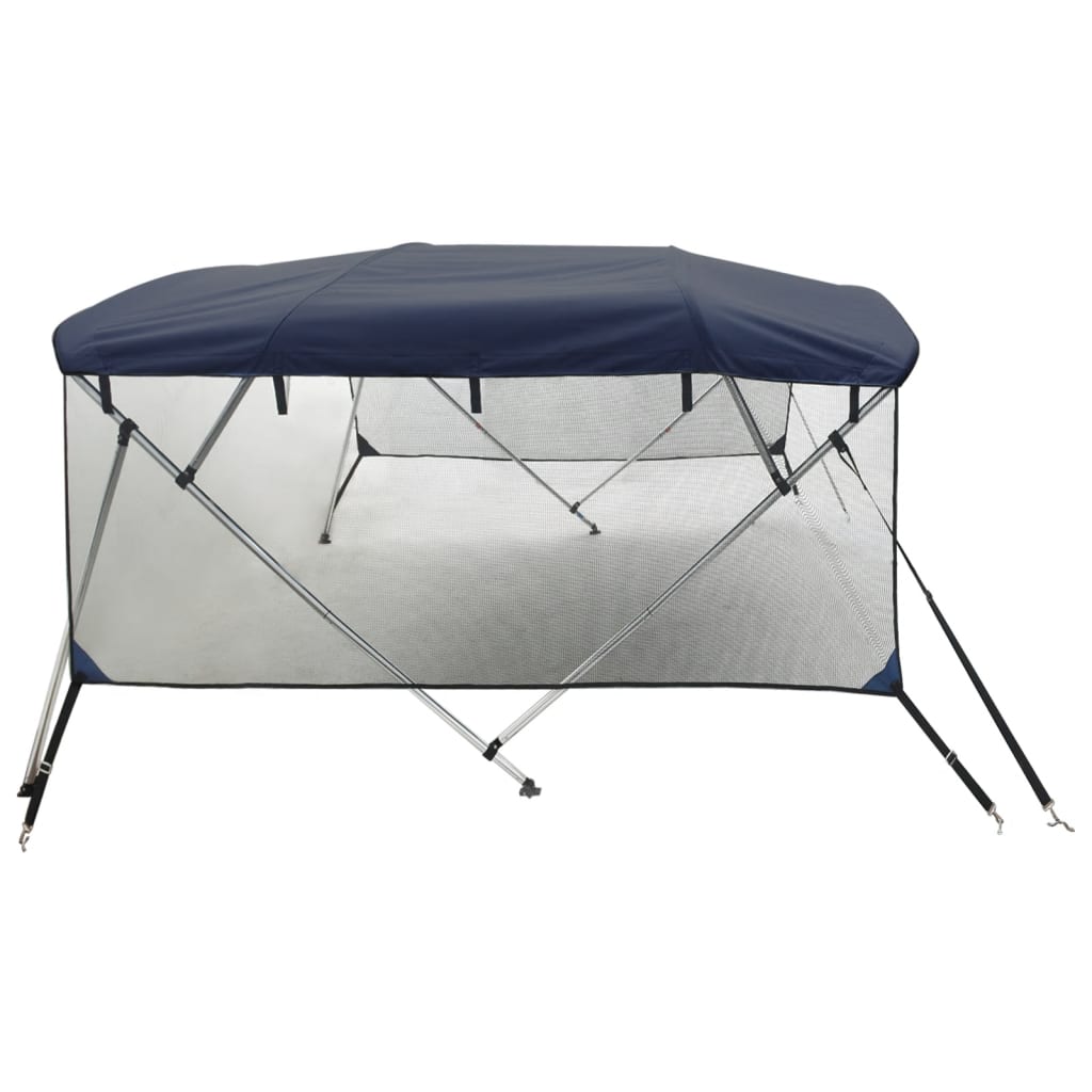 Bimini-top 4 arceaux avec parois latérales en maille 243x(170-182)x137 cm