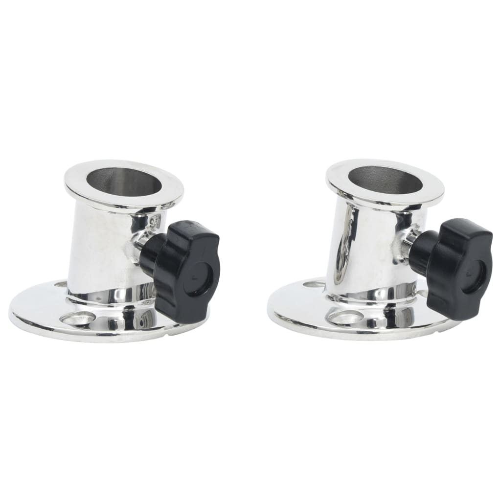 Pieds de balcon 2 pcs. ronds pour tube de 26 mm en acier inoxydable