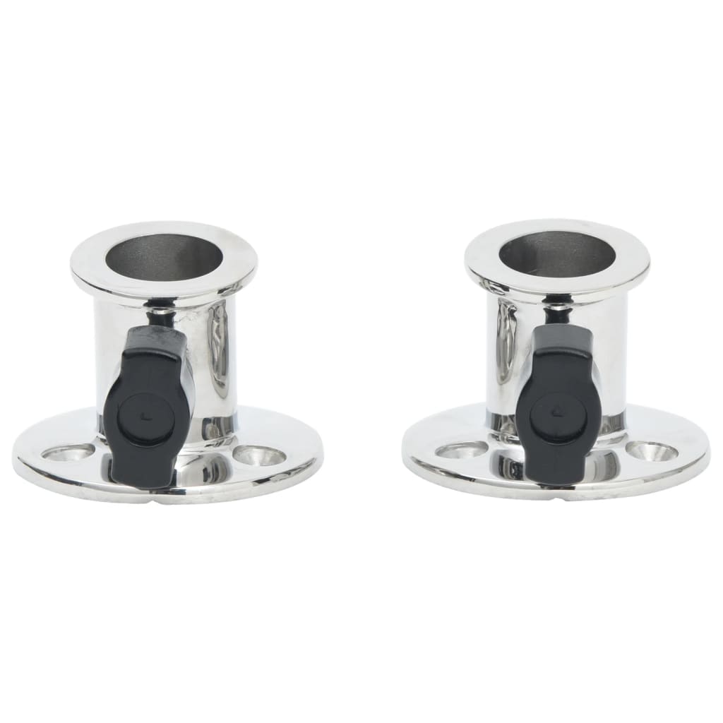 Pieds de balcon 2 pcs. ronds pour tube de 26 mm en acier inoxydable