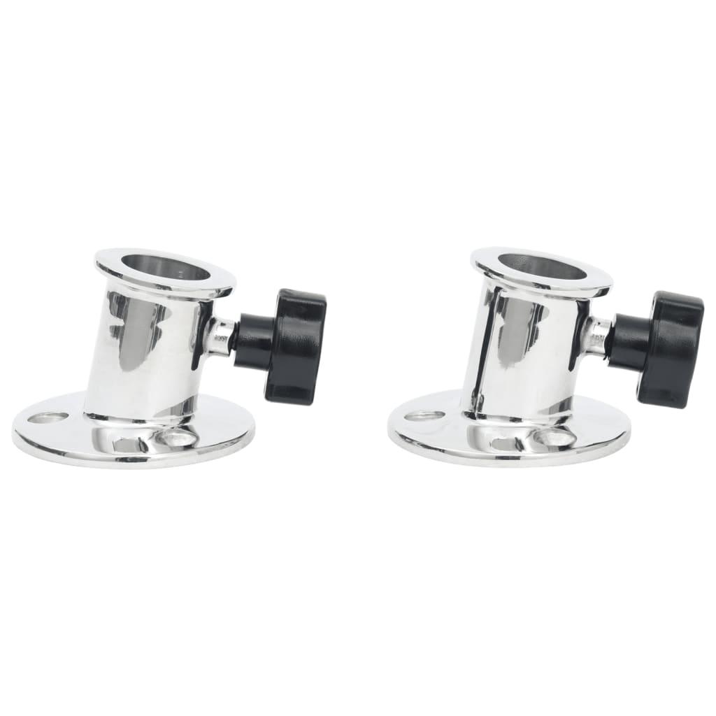 Pieds de balcon 2 pcs. ronds pour tube de 26 mm en acier inoxydable
