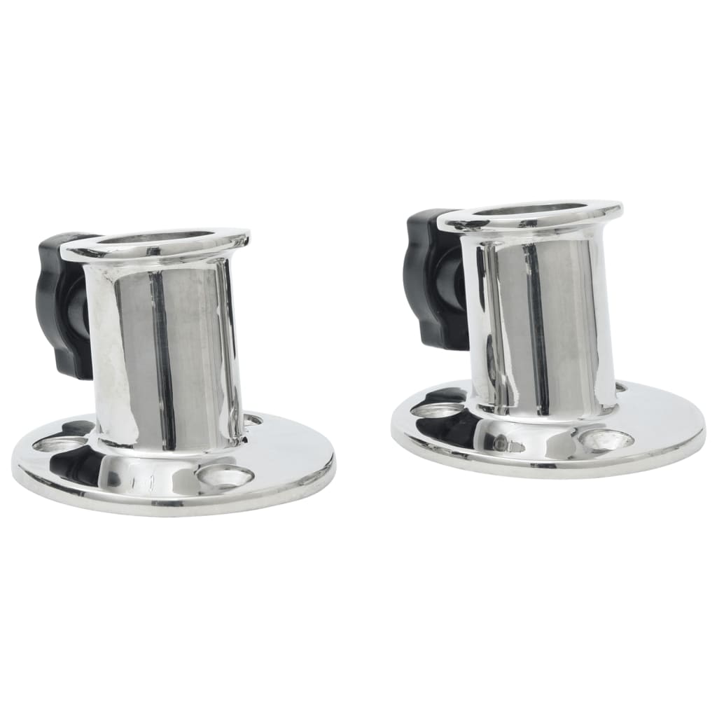 Pieds de balcon 2 pcs. ronds pour tube de 26 mm en acier inoxydable