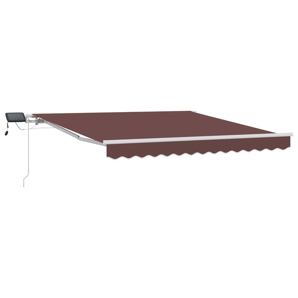 Markise Manuell mit LED Braun 300x250 cm