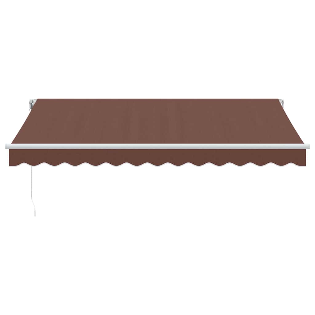 Markise Manuell mit LED Braun 350x250 cm
