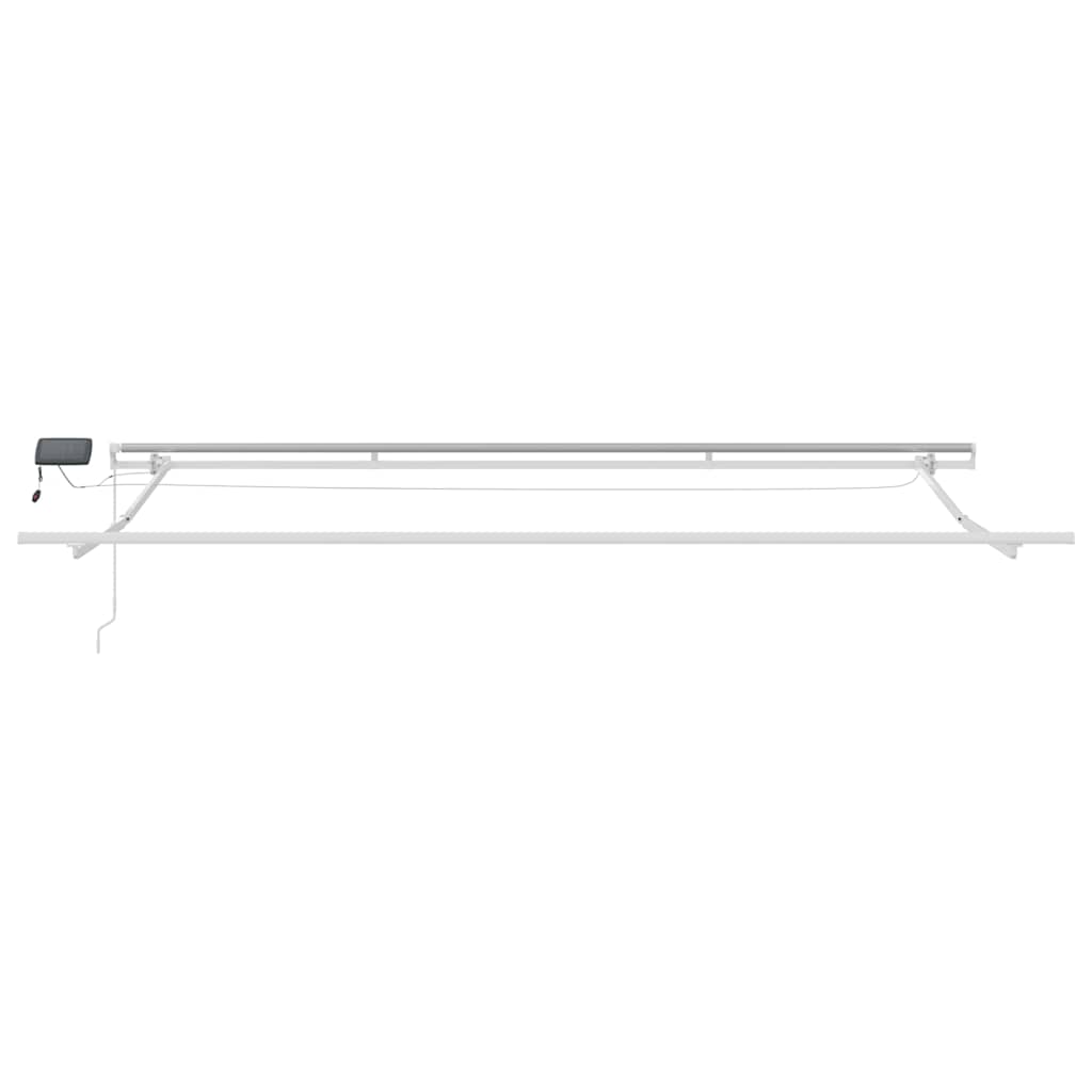 Markise Manuell mit LED Braun 500x300 cm