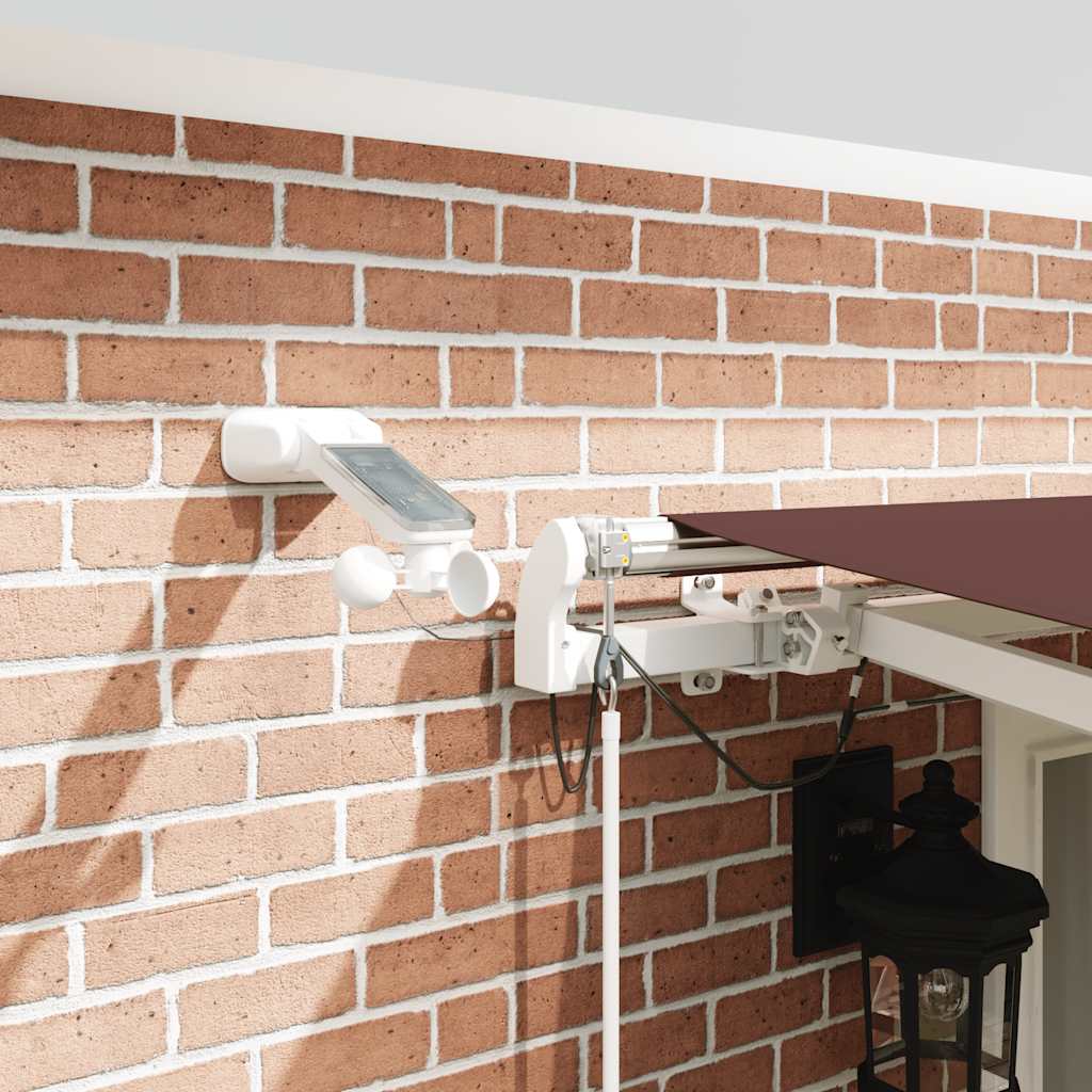 Markise Automatisch mit LED Braun 500x300 cm