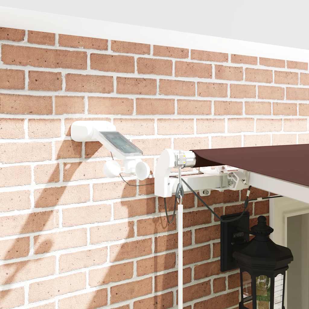 Markise Automatisch mit LED Braun 600x300 cm
