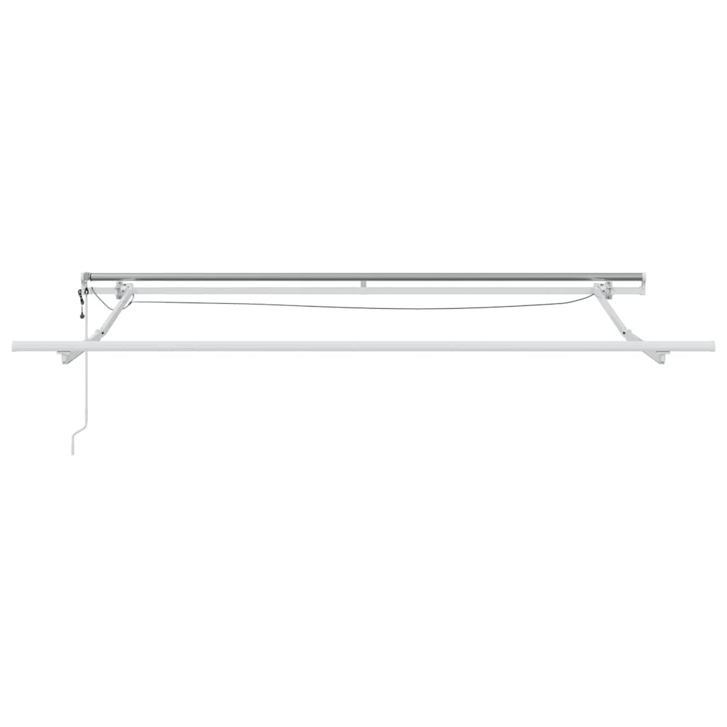 Markise Automatisch mit LED Anthrazit & Weiß 300x250 cm