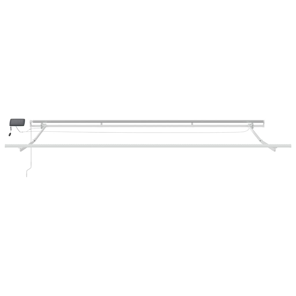 Markise Manuell mit LED Anthrazit & Weiß 400x300 cm