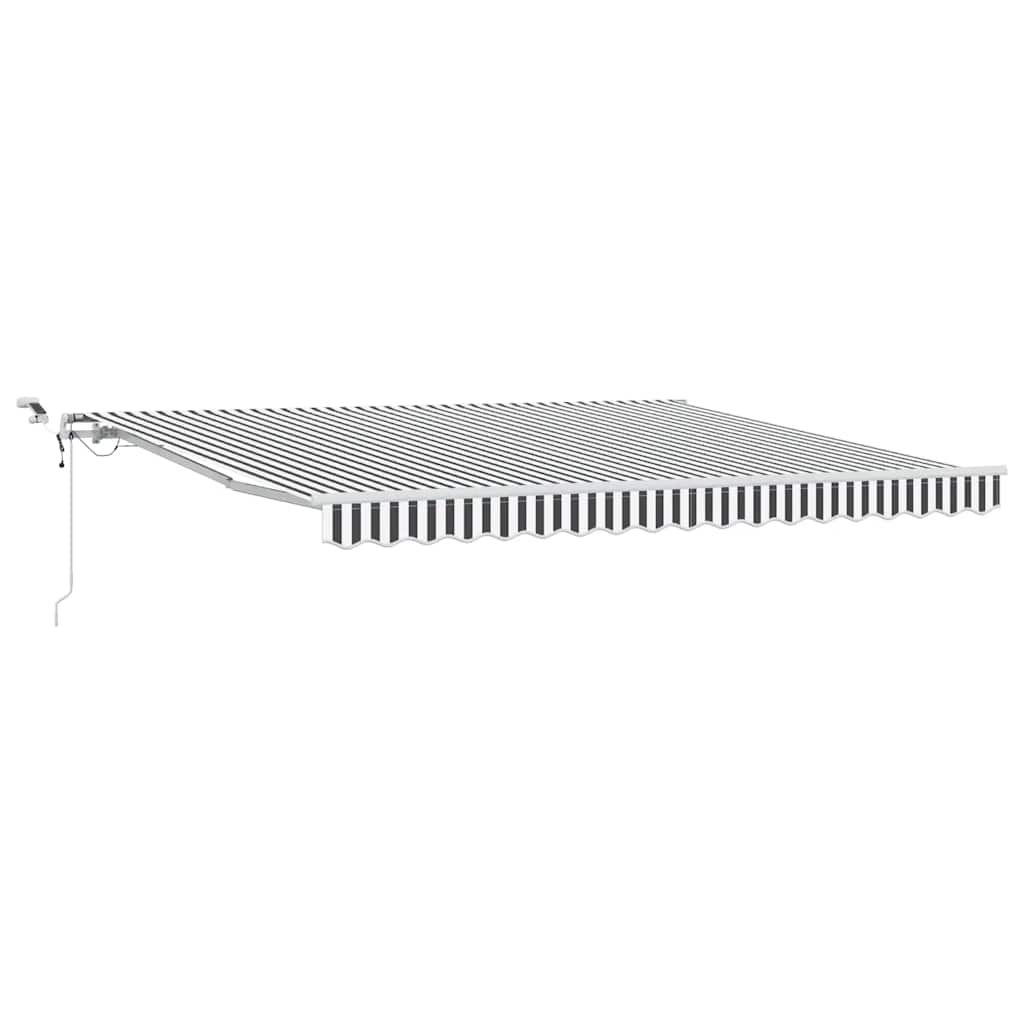 Markise Automatisch mit LED Anthrazit & Weiß 400x300 cm