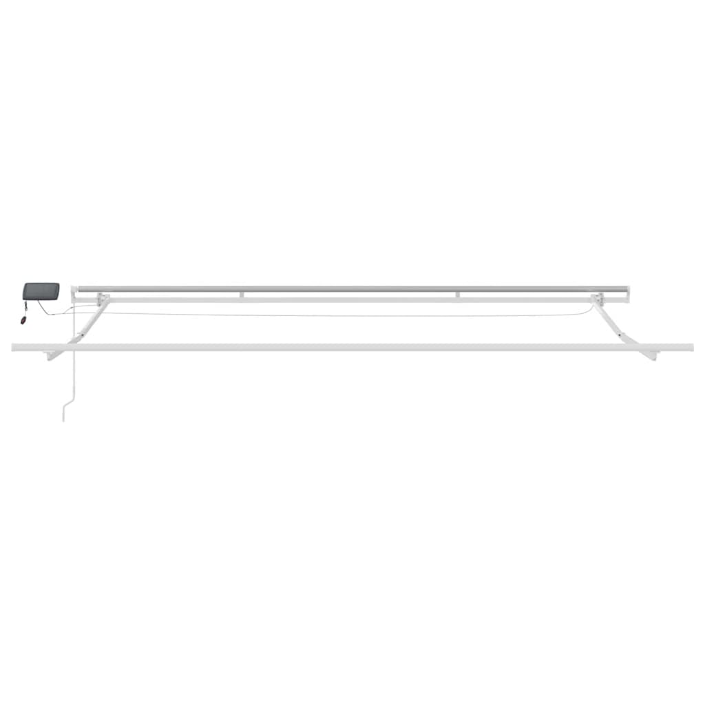 Markise mit LED-Beleuchtung Manuell Anthrazit & Weiß 450x300 cm