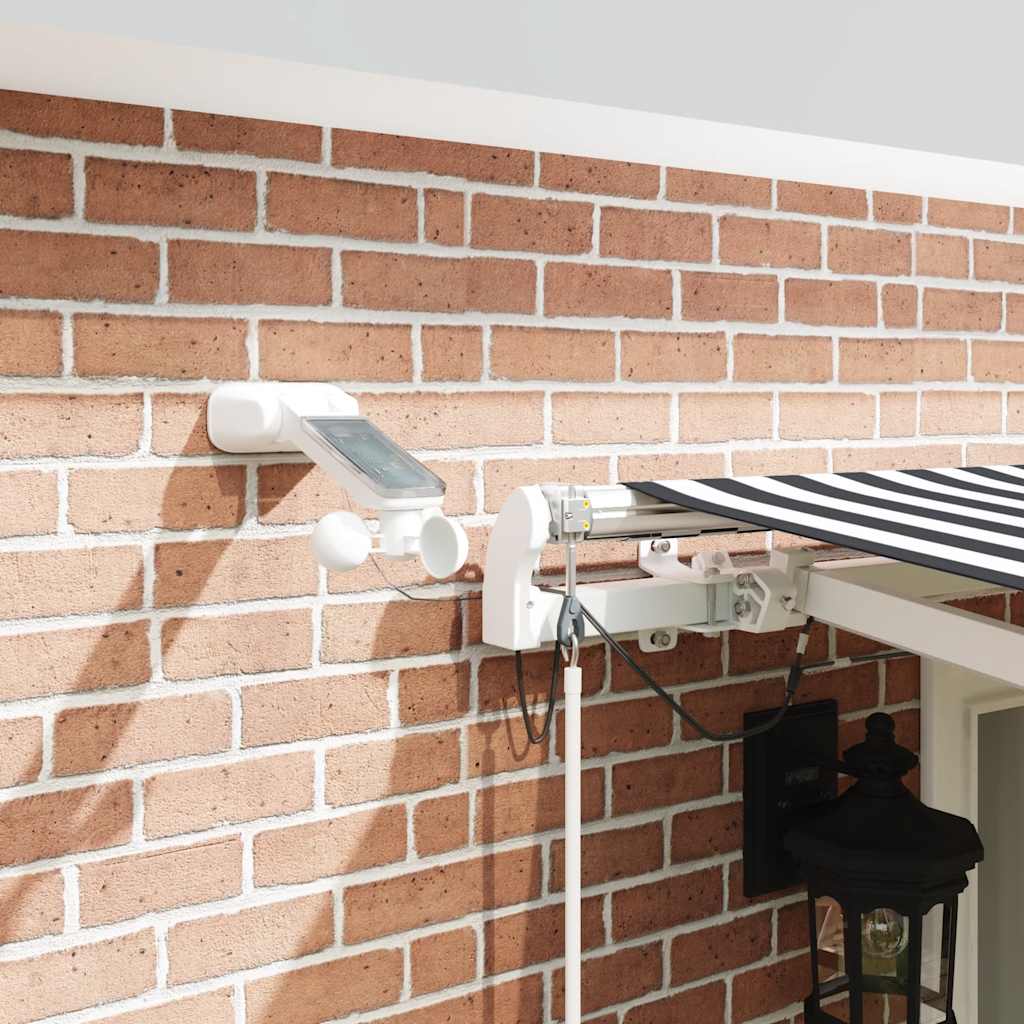 Markise Automatisch mit LED Anthrazit & Weiß 500x300 cm