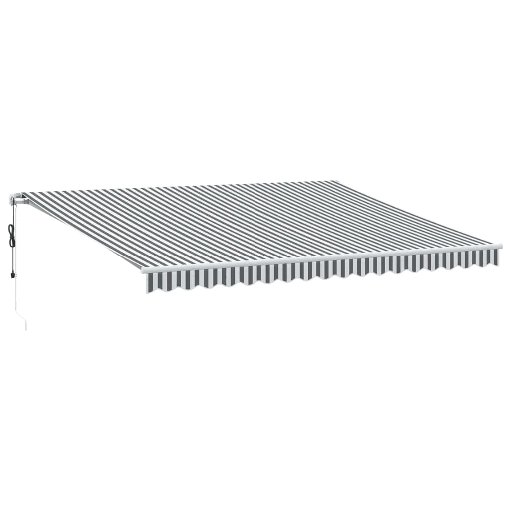 Markise Automatisch Anthrazit & Weiß 450x350 cm