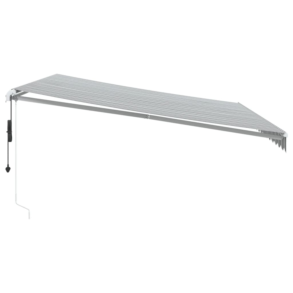 Markise Automatisch Anthrazit & Weiß 450x350 cm