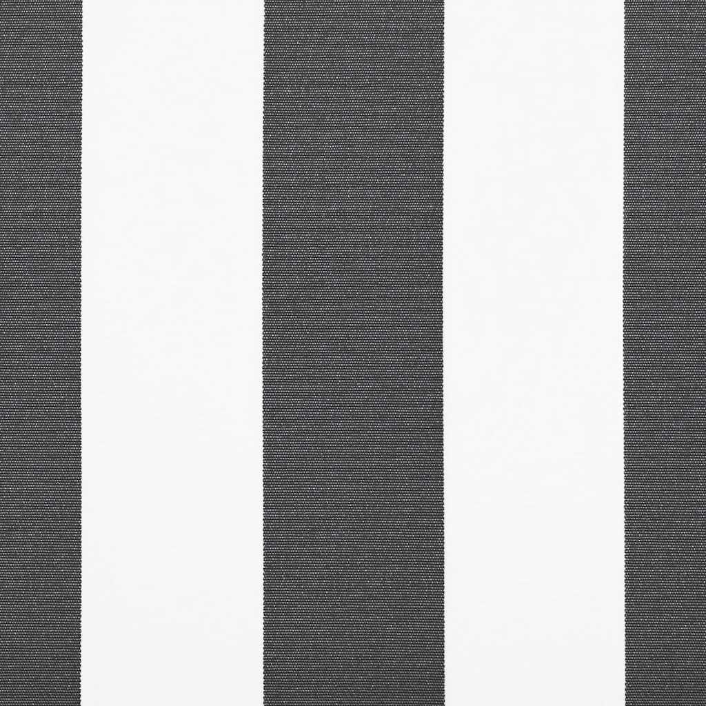 Markise Einziehbar Anthrazit und Weiß 4,5x3 m Stoff & Aluminium