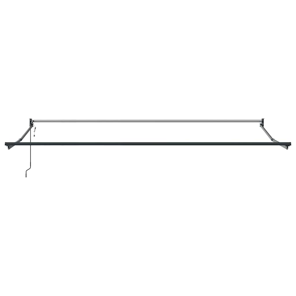 Markise Einziehbar Anthrazit und Weiß 4,5x3 m Stoff & Aluminium