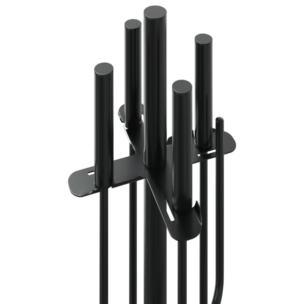 5-teiliges Kaminbesteck-Set 18 x 66 cm Stahl