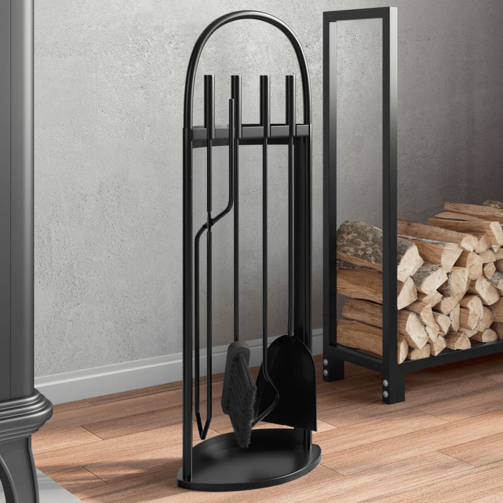 5-teiliges Kaminbesteck-Set 23 x 15 x 66 cm Stahl