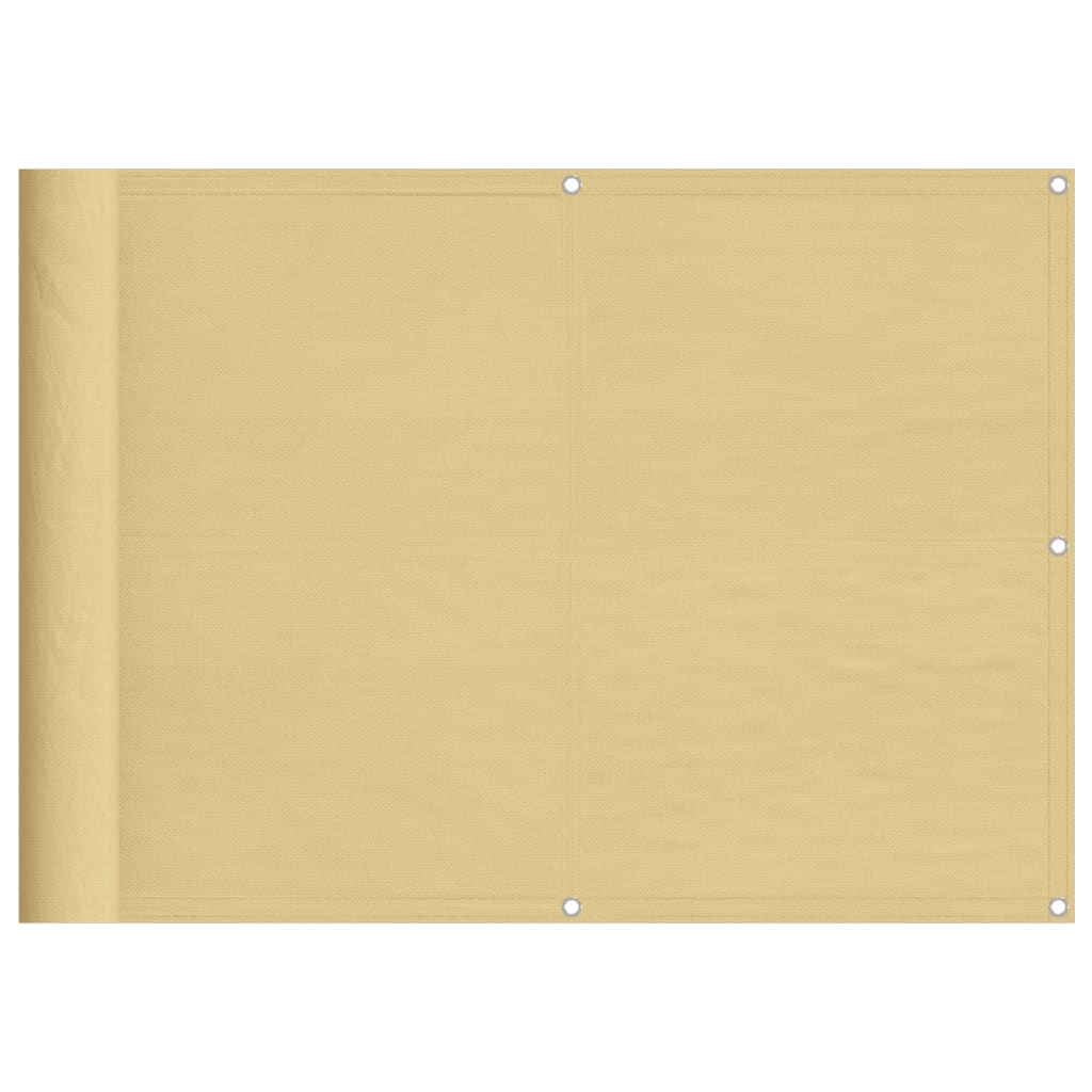 Balkonsichtschutz Sandfarben 75x700 cm 100 % Polyester-Oxford