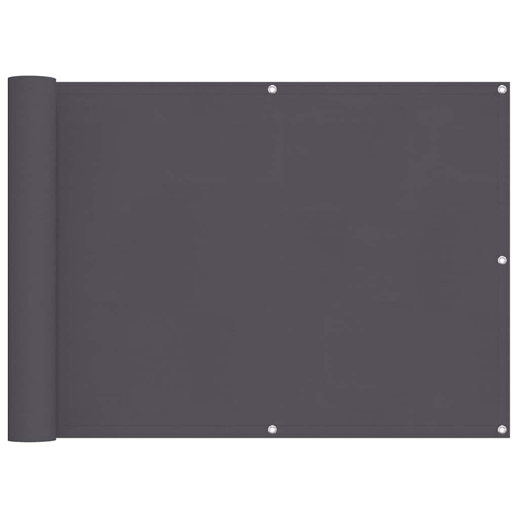 Balkon-Sichtschutz Anthrazit 75x800 cm 100 % Polyester-Oxford