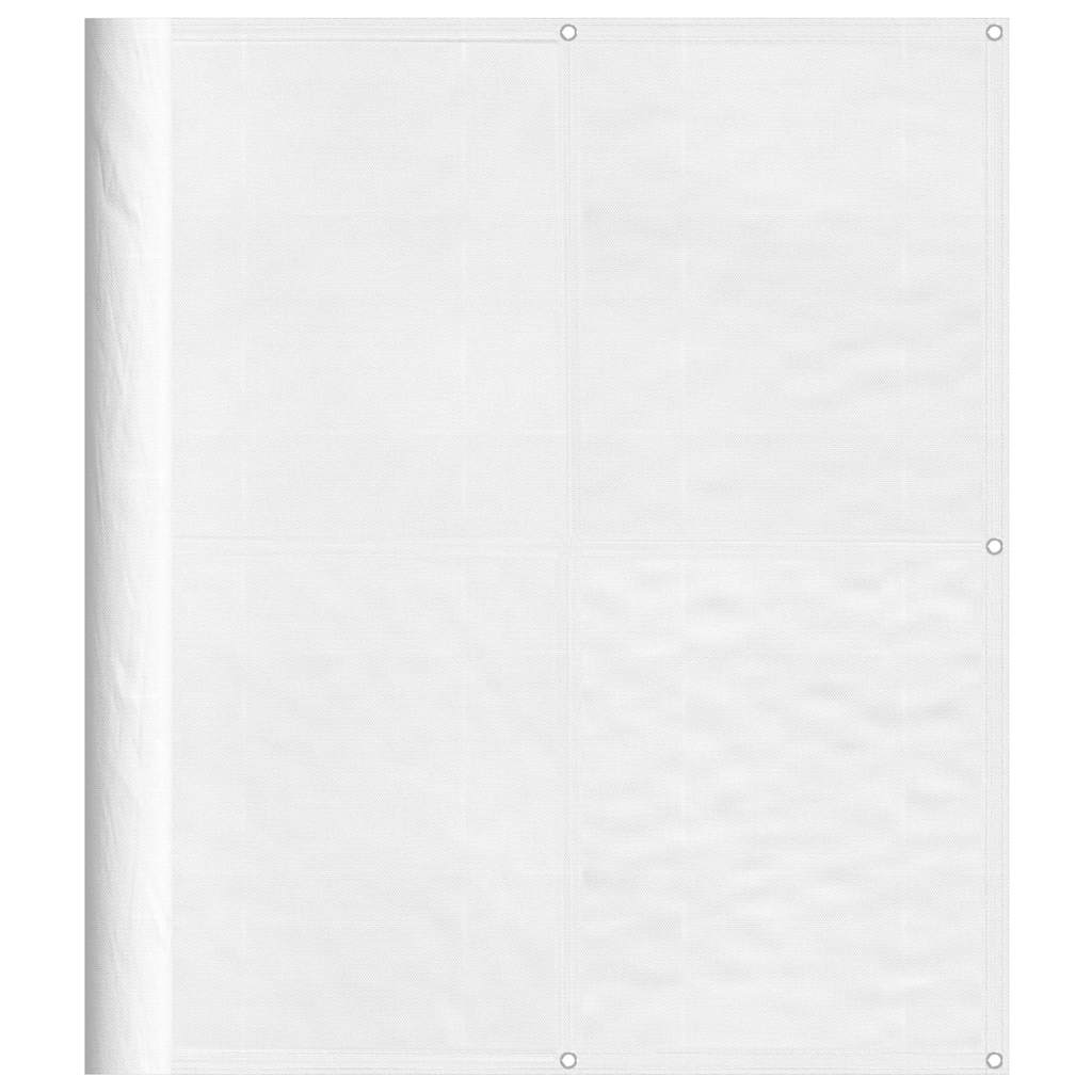 Balkon-Sichtschutz Weiß 120x800 cm 100 % Polyester-Oxford