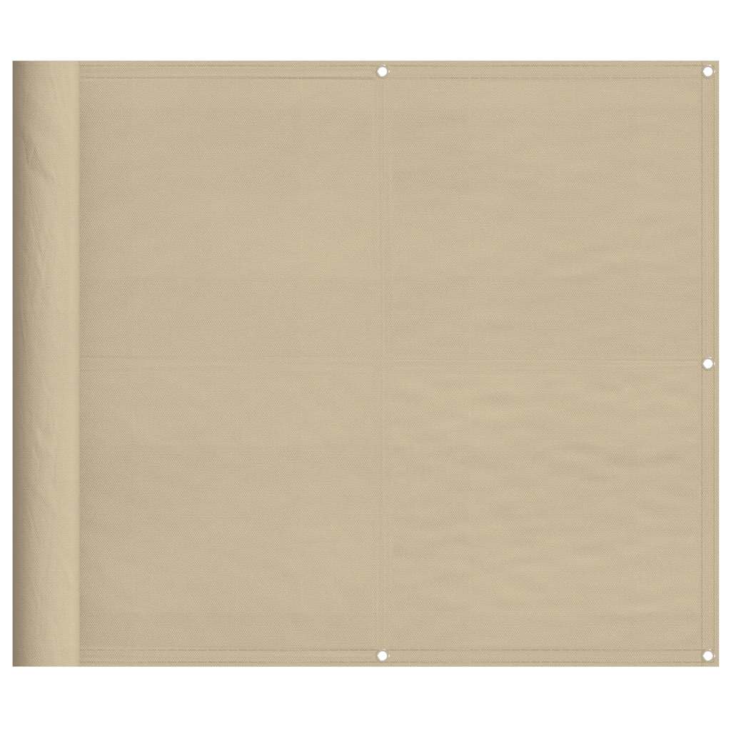 Balkon-Sichtschutz Beige 90x800 cm 100 % Polyester-Oxford