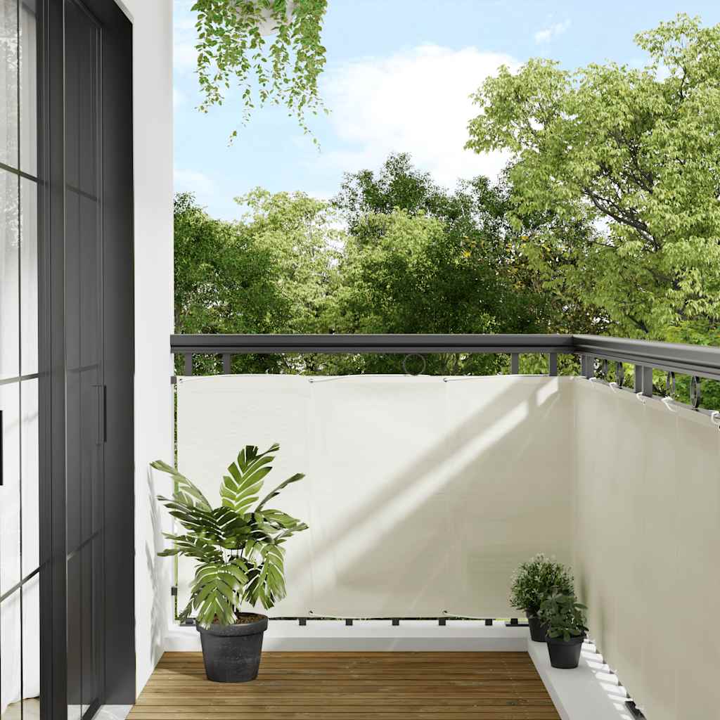 Balkon-Sichtschutz Creme 90x800 cm 100 % Polyester-Oxford
