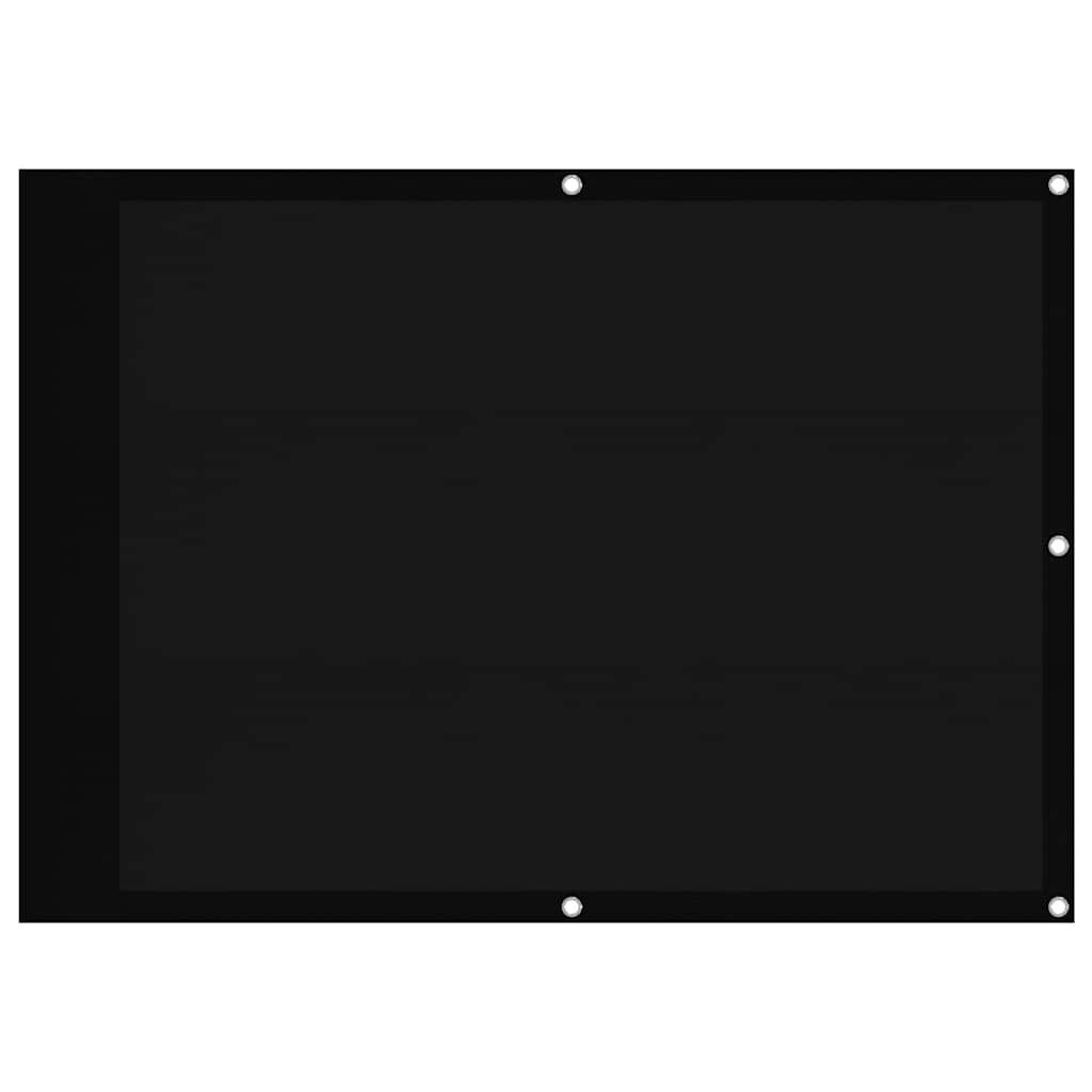 Balkon-Sichtschutz Schwarz 75x700 cm 100 % Polyester-Oxford
