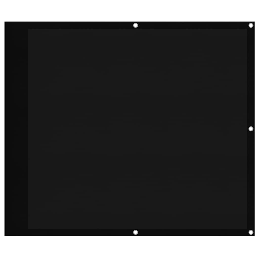 Balkon-Sichtschutz Schwarz 90x1000 cm 100 % Polyester-Oxford