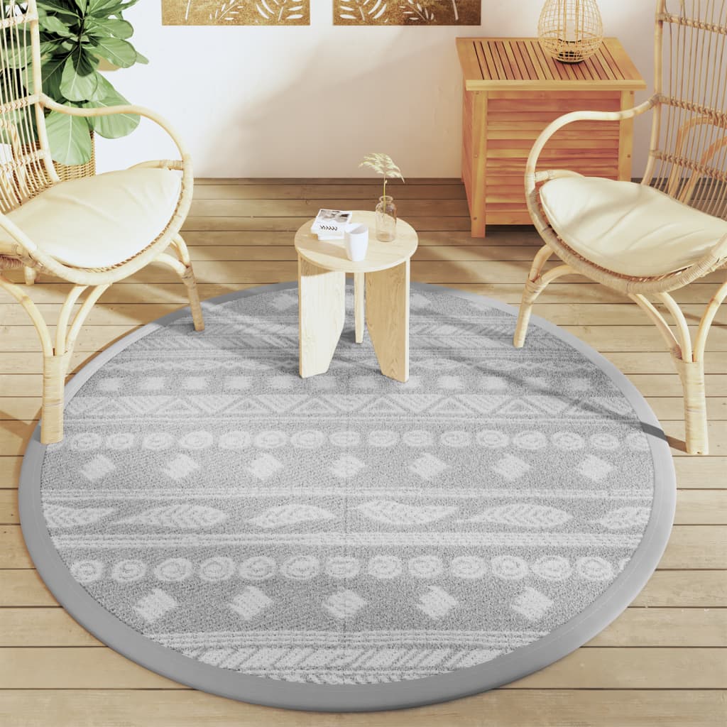 Outdoor-Teppich ARAKIL Grau Ø160 cm PP