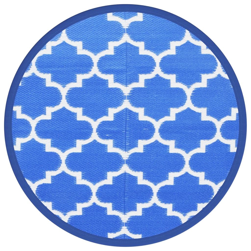 Outdoor-Teppich ARAKIL Blau Ø120 cm PP