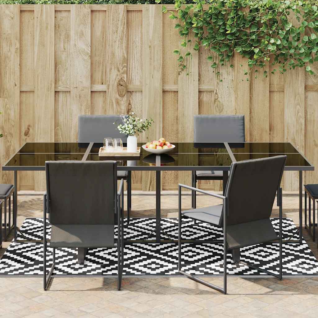 Outdoor-Teppich ARAKIL Weiß und Schwarz 160x230 cm PP