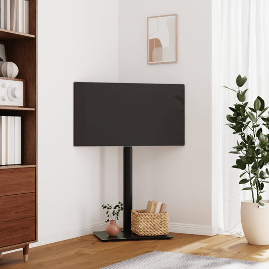 Corner TV Stand with 1 Shelf for 32-65 Inch Black