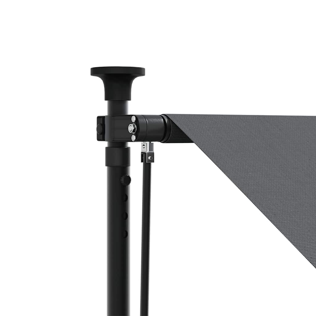 Markise Einziehbar Anthrazit 100x150 cm Stoff und Stahl